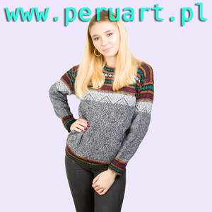 SWETER WEŁNA ALPAKA GRIS