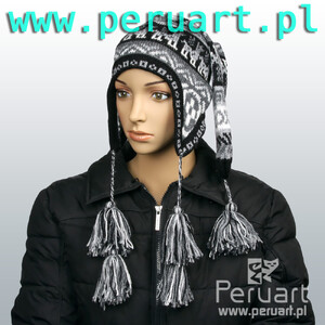 CZAPKA Z POMPONAMI 08 GRIS