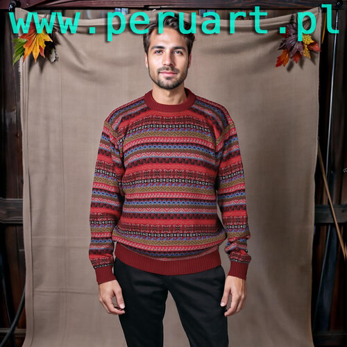 SWETER MĘSKI Z PERU XL ALPAKA