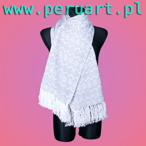 SZALIK Z WEŁNY ALPAKA Z PERU HANDMADE
